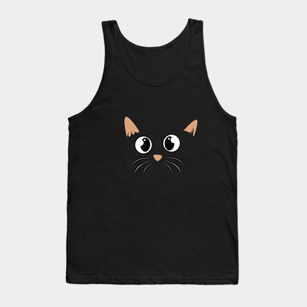 Black cat Tank Top by Rishirt